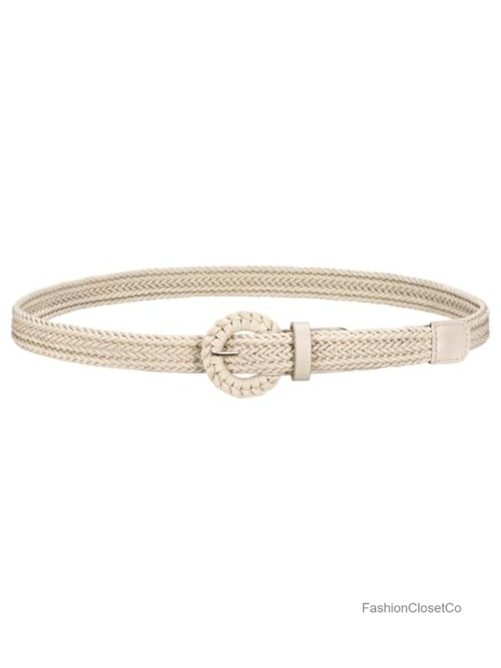 Women's Boho Braided Woven Belt Straw Raffia Waist Strap